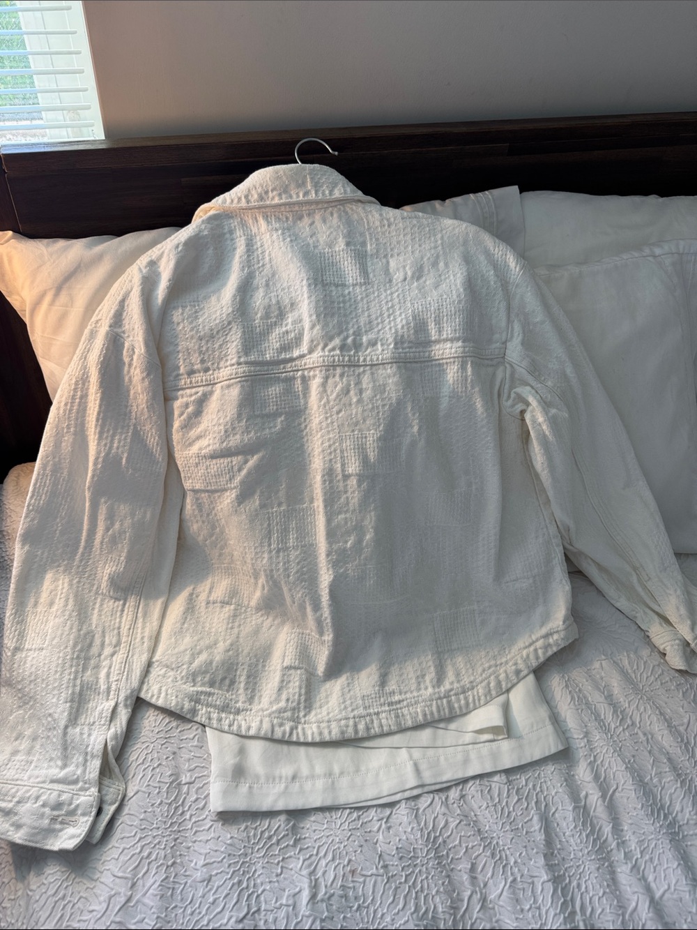 Divided White Textured Button-Front Jacket - Picture 5 of 6
